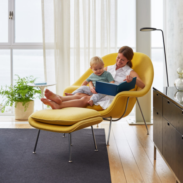 Poltrona Womb Chair com Puff - Image 6