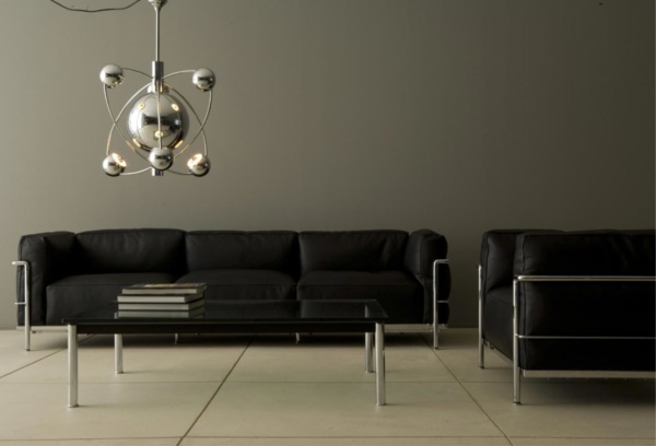 SOFÁ LC 3 3 LUGARES  ESTRUTURA EM AÇO INOX E CROMADO - Image 6