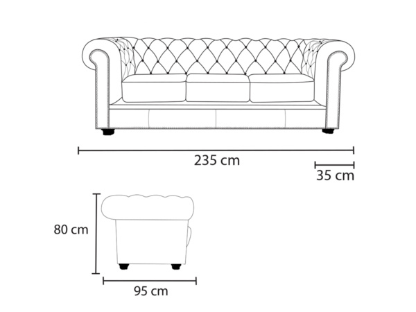 SOFÁ CHESTERFIELD 3 LUGARES - Image 6