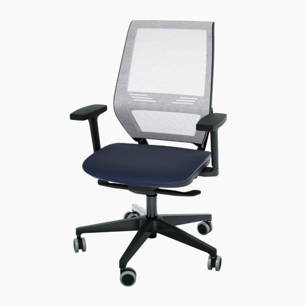 POLTRONAS EASYFLEX TC ENCOSTO TELA CINZA E PRETA - Image 5