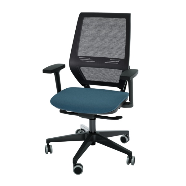 POLTRONAS EASYFLEX TC ENCOSTO TELA CINZA E PRETA - Image 4