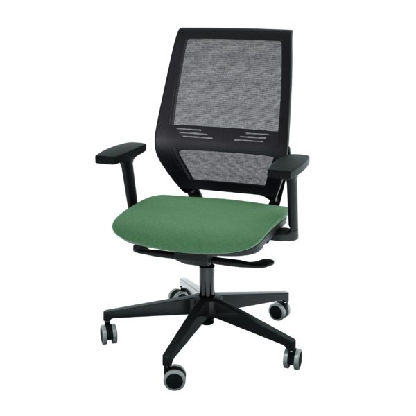 POLTRONAS EASYFLEX TC ENCOSTO TELA CINZA E PRETA - Image 7