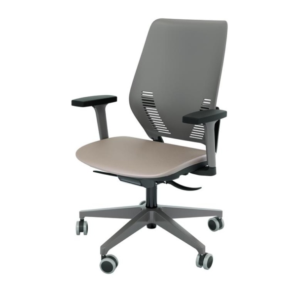 POLTRONA EASY PLASTIC TC - ENCOSTO PRETO,BRANCO E GRAFITE - Image 12