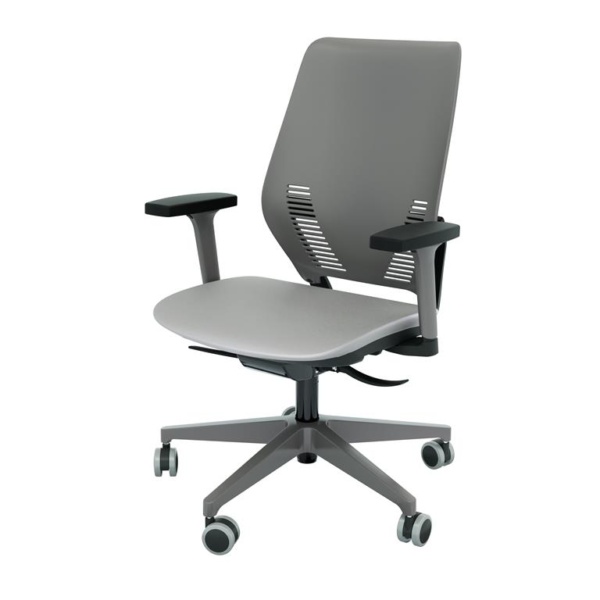 POLTRONA EASY PLASTIC TC - ENCOSTO PRETO,BRANCO E GRAFITE - Image 13