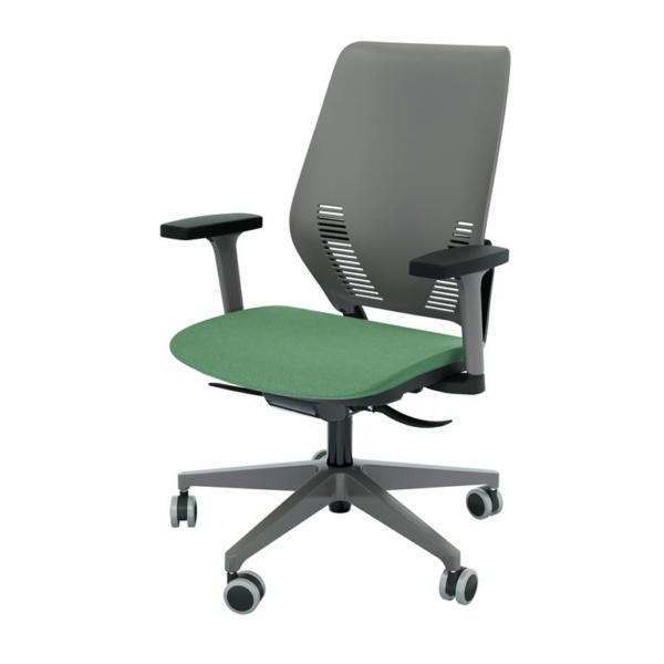 POLTRONA EASY PLASTIC TC - ENCOSTO PRETO,BRANCO E GRAFITE - Image 15